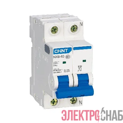 Выключатель автоматический модульный 2п (1P+N) B 25А 6кА NXB-63 (R) CHINT 814081