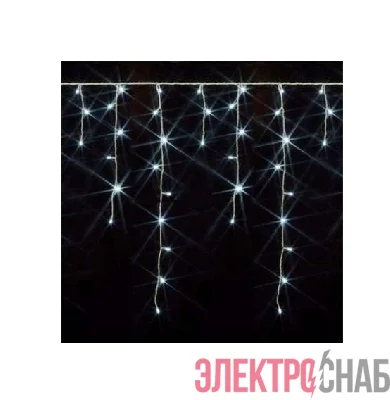 Гирлянда "Бахрома" OIC100LSE-WW-T-I4-F 100 LED WH уличная IP44 бел. SHLights 4690601035004