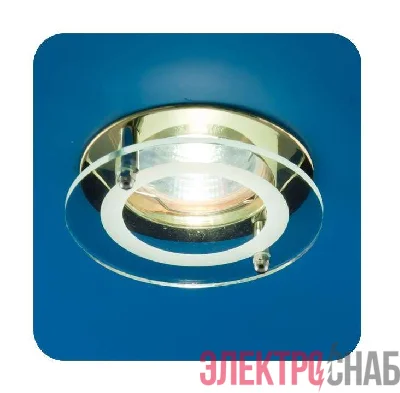 Светильник Quartz 51 2 04 с накладным стеклом круглый MR16 зол. ИТАЛМАК IT8055