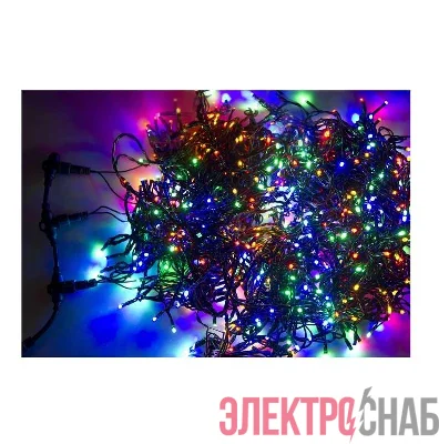 Гирлянда &"КЛИП ЛАЙТ&" 3 нити х10м 198LED 12Вт 24В IP54 (с трансф.) мульти. NEON-NIGHT 323-319
