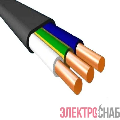 Кабель ВВГ-П 3х2.5 Ч (м) ЭлПром НТ000002973