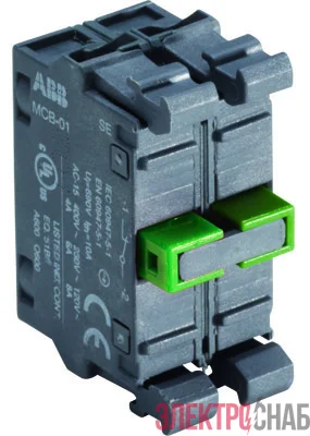Блок контактов двойной MCB-20 фронт. монтаж ABB 1SFA611610R1002