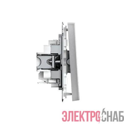 Выключатель кнопочный 1-кл. ArtGallery быстрозажим. клем. механизм алюм. SE GAL000315S