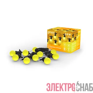 Гирлянда светодиодная Holiday Белт Лайт 7.7м 10 желт. несменных ламп IP44 GAUSS HL065