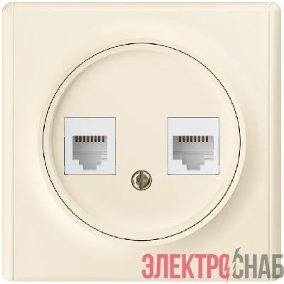 Розетка компьютерная 2-м СП Florence RJ45 кат.5E механизм беж. 1E20901301 OneKeyElectro 2172795
