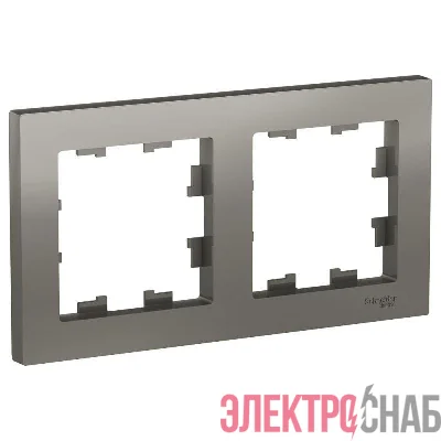 Рамка 2-м AtlasDesign универс. сталь SE ATN000902