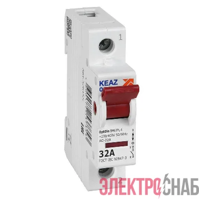 Выключатель нагрузки модульный OptiDin BM63PL-132-УХЛ3 (ВМ63PL) КЭАЗ 328155