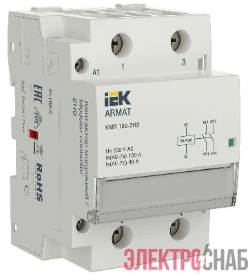 Контактор модульный KMR 100А 230В AC 2НО ARMAT IEK AR-KMR10-100-20-230