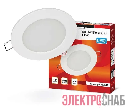 Светильник светодиодный RLP-VC 9Вт 4000К IP40 630лм 230В 118мм круглый встраив. панель бел. IN HOME 4690612023359