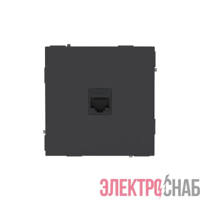 Розетка компьютерная 1-м KANT RJ45 кат.6A без шторки черн. уголь DKC 7012673