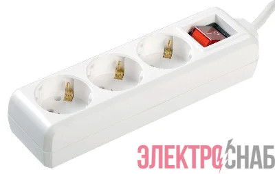 Удлинитель 3х1.5м с заземл. 16А IP20 У03К 2P+PE 250В ПВС 3х1 с выкл. IEK WYP10-16-03-01-ZK-17