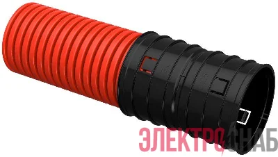 Труба гофрированная двустенная ПНД жесткая d125мм (уп.6м) ELASTA IEK EA-TG13-2-1-2-125-006-K04