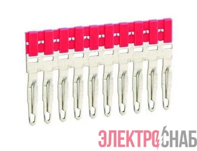 Перемычка втычная изол. 30 полюсов шаг 6мм красн. DKC ZPTP0430R