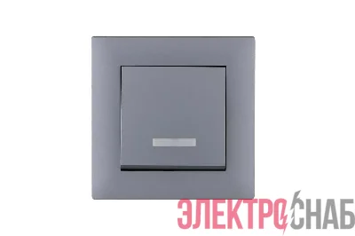 Выключатель 1-клав. с подсветкой Karea RIZZ STAR сер. Makel 88065021