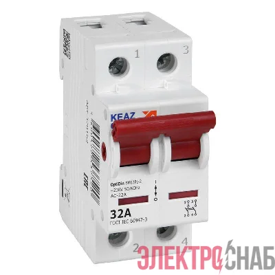 Выключатель нагрузки модульный OptiDin BM63PL-232-УХЛ3 (ВМ63PL) КЭАЗ 328162