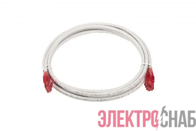 Патч-корд кат.5E U/UTP LSZH 3м PC-LPM-UTP-RJ45-RJ45-C5e-3M-LSZH-GY сер. Hyperline 42273