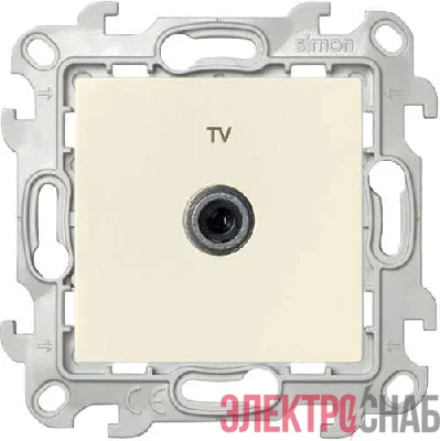 Розетка телевизионная одиночная TV СП Simon 24 IP20 механизм сл. кость Simon 2450477-031