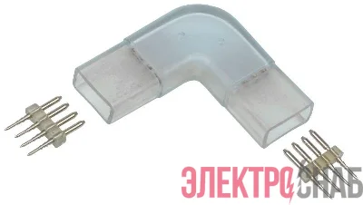 Коннектор угловой RGB 14мм (разъем-разъем) (уп.5шт) IEK LSCON14-RGB-220-05