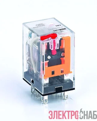 Реле промежуточное ПР-102 5А 24В AC 2 конт. с LED-индикацией и TEST фукц. DEKraft 23855DEK