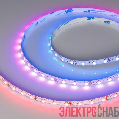 Лента светодиодная SPI-RZ-B60-8mm 12V RGB-PX1-BPT 9Вт/м IP20 5060 (уп.5м) Arlight 047382