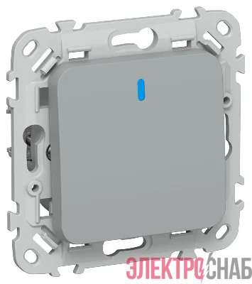 Выключатель проходной 1-кл. СП FLITE ВС61-1-1-ФлС 10А с индикацией механизм сер. IEK FI-V12-1-10-1-K03