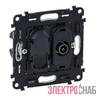 Механизм розетки TV Valena In'matic с топологией "звезда"/RJ45 CAT.6 UTP Leg 753055