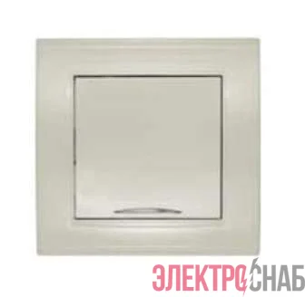 Выключатель 1-кл. СП Бриллиант 10А IP20 с подсветкой сл. кость UNIVersal 7948615