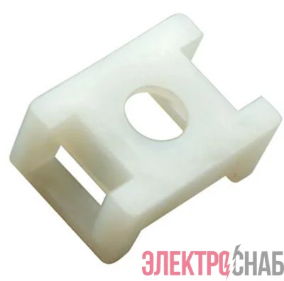 Площадка для крепления стяжки 22х16мм (ПС-2) бел. (уп.100шт) Rexant 07-2102