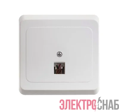 Розетка телефонная 1-м СП Этюд бел. SchE TELC-001B