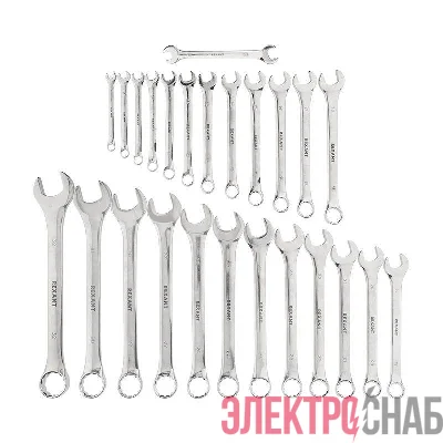 Набор ключей комбинированных 6х32мм 26 шт. CrV полированный хром Rexant 12-5848