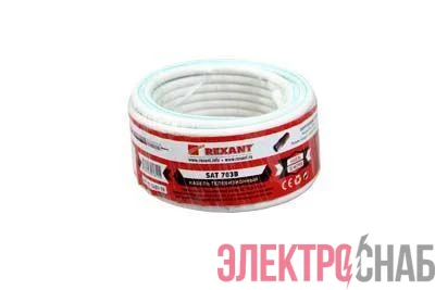 Кабель SAT 703B+Cu/Al/Cu (75%) 75Ом Б (уп.10м) Rexant 01-2431-10