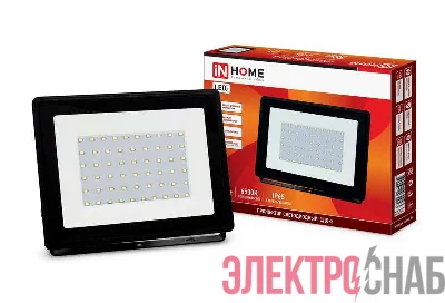 Прожектор светодиодный СДО-8 50Вт 230В 6500К 4750лм IP65 IN HOME 4690612030043