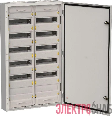 Корпус ЩРн-144 (2х72) TITAN 5 960х570х140 IP54 метал. сер. IEK TI5-50-N-2X072-54-7035