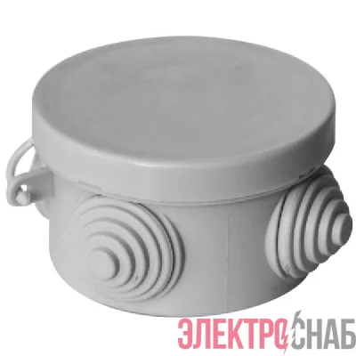 Коробка распаячная ОП 65х40мм с гермовводами сер. Урал Пак КО-51007065-180