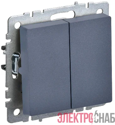 Выключатель 2-кл. СП BRITE ВС10-2-0-БрМ 10А механизм маренго IEK BR-V20-0-10-K35