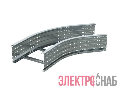Угол для лестн. лотка горизонтальный 45град. 100х400 R-660 гор. цинк. DKC ULC614HDZ