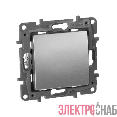 Переключатель 1-кл. СП Etika 10А IP20 250В 10AX авт. зажимы механизм алюм. IEK 672405