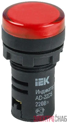 Лампа светосигнальная AD22DS d22мм 230В красн. KARAT IEK BLS10-ADDS-230-K04