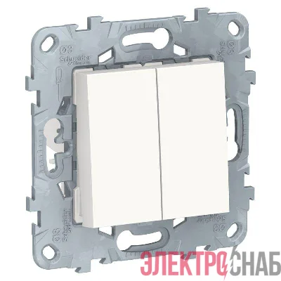 Переключатель 2-кл. UNICA NEW перекрестный 2x(сх.7) 10AX 250В бел. SchE NU521518