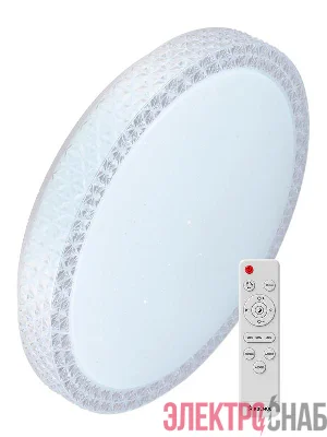 Светильник светодиодный PREMIUM SAPHIR 75Вт 230В 3000-6500К 6000лм IP40 495х115мм настенно-потолочный управляемый с пультом ДУ КОСМОС KSSaph75W