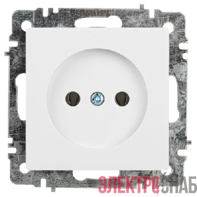 Розетка 1-м СП Accent 6-201-01 16А IP20 250В 2Р AL/CU бел. Intro Б0063653