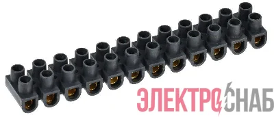 Колодка клеммная ЗВИ-20 н/г 4-10кв.мм 12 пар черн. IEK UZV5-020-06