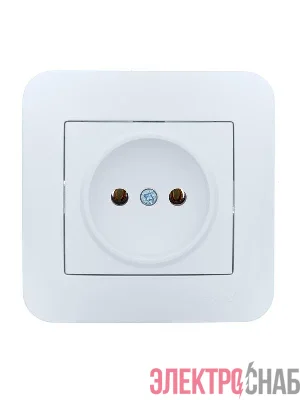 Розетка 1-м СП ASTI 16А IP20 без заземл. термопласт в сборе бел. LEZARD 7081-0202-121B