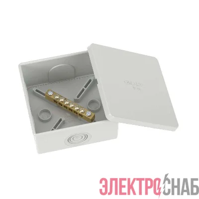 Коробка уравнивания потенциалов 6 зажимов 6 вводов д.20мм 80х80х40мм IP44 DKC NE3106