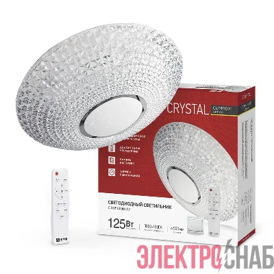 Светильник светодиодный COMFORT CRYSTAL 125Вт 3000-6500К 10000лм 230В 500х115мм с пультом ДУ IN HOME 4690612059471