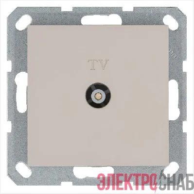 Розетка телевизионная оконечная TV Ф9.5мм механизм тауп Jasmart G6001T