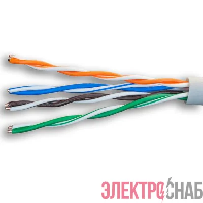 Кабель витая пара U/UTP кат.5E 4х2х24AWG solid Cu LSZH нг(А)-HF In. Standard (м) SUPRLAN 01-0320-1