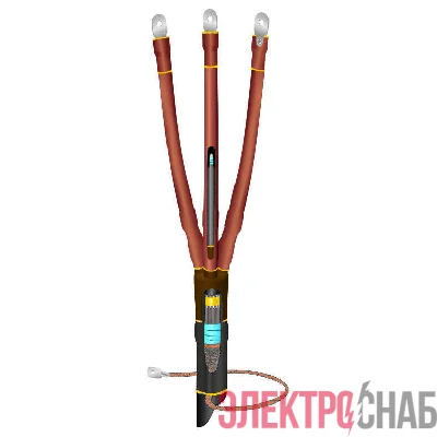 Муфта кабельная концевая внутр. установки 10кВ 10ПКВТпбН-3х(70-120)/800мм с болтовыми наконечниками Нева-Транс Комплект 22060008