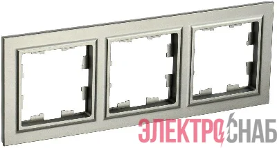 Рамка 3-м BRITE РУ-3-БрШ шампань IEK BR-M32-K37