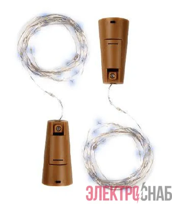Гирлянда "Пробки" DC-G04-20WS2 20 LED 3х(LR44/LR1154/AG13/G13) в компл. бел. (уп.2шт) ФАZА 5059696